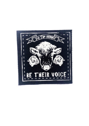 Printed Patch Square - Be Their Voice by eco ethical brand Viva La Vegan