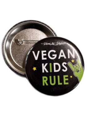 58mm Statement Badge: Vegan Kids Rule