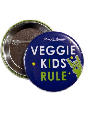 58mm Statement Badge: Veggie Kids Rule
