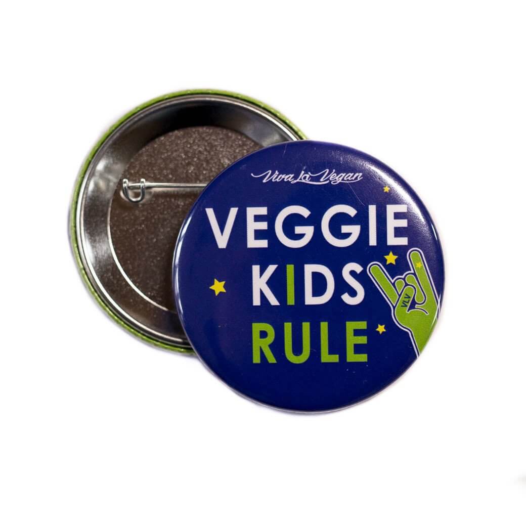 58mm Statement Badge: Veggie Kids Rule