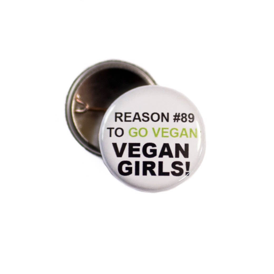 25 mm Statement Badge: #Vegan Girls