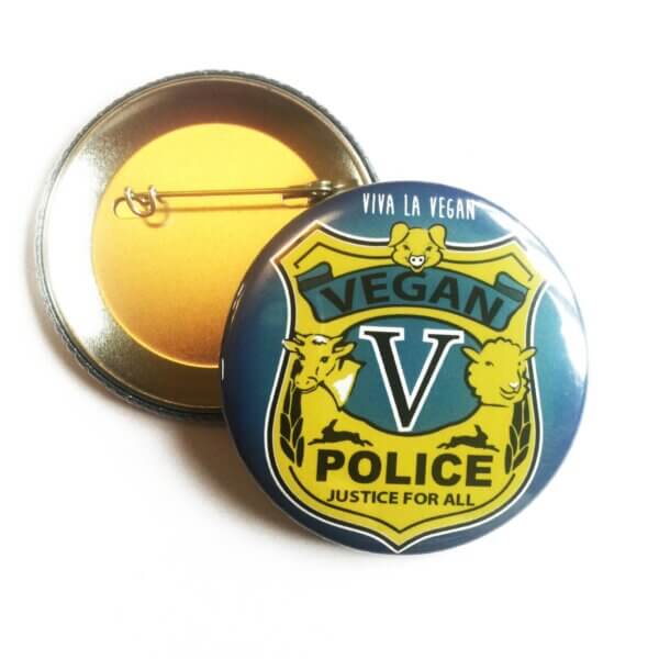 58mm Statement Badge: Vegan Police