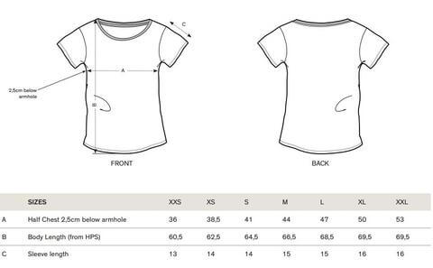 cosmic vegan tshirt spec