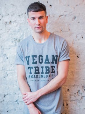 vegan tribe grey t shirt