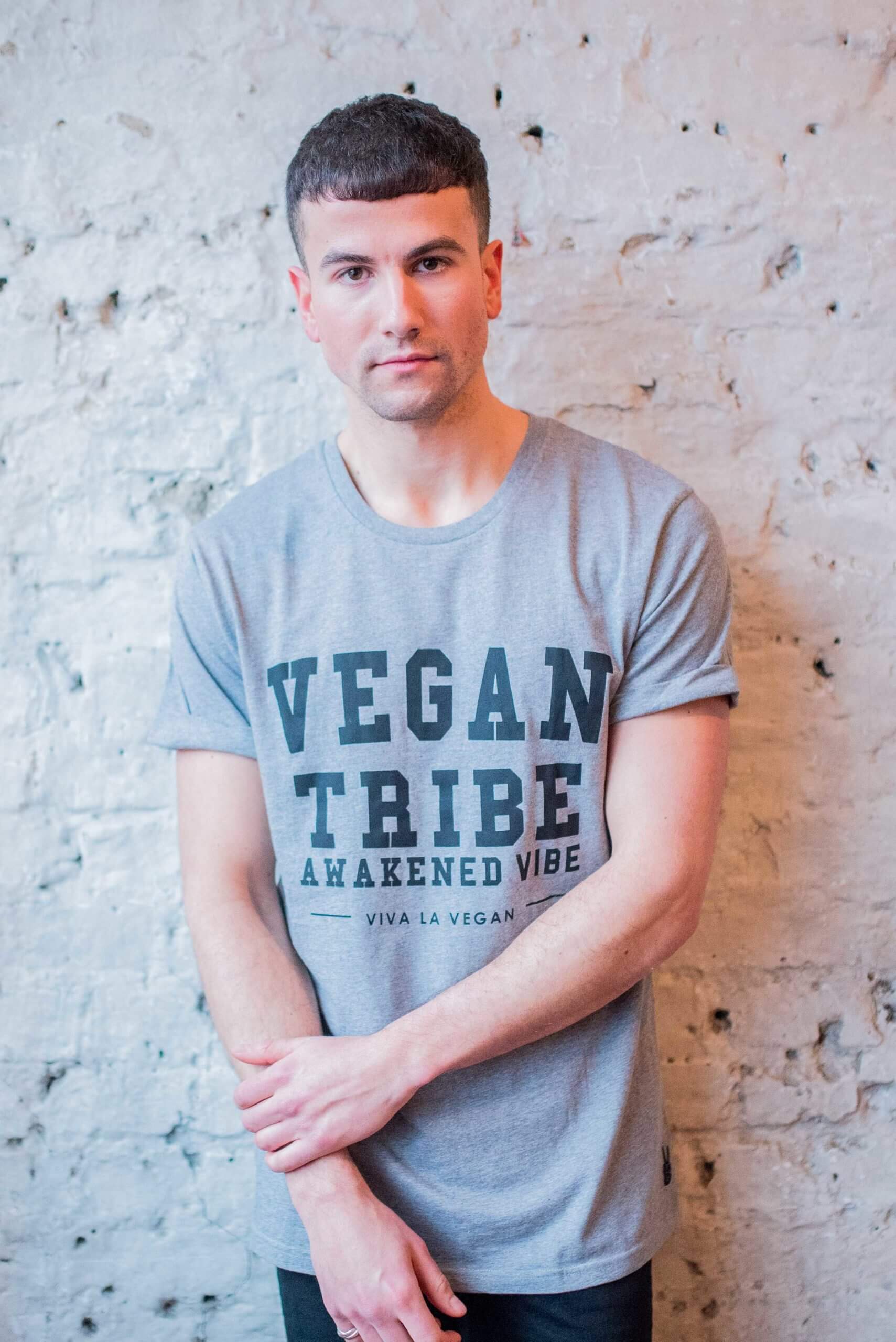 vegan tribe grey t shirt