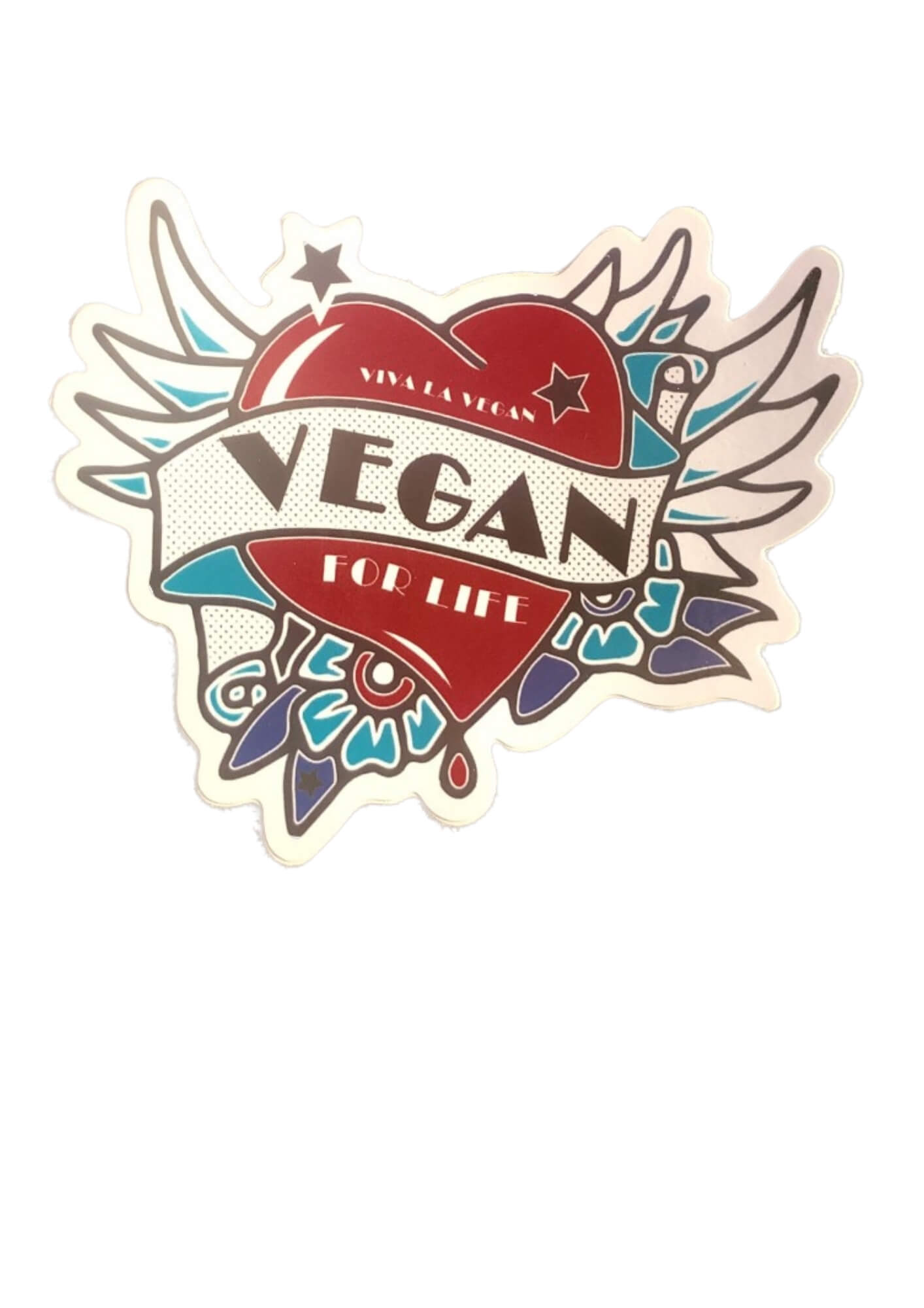 Vegan sticker 'Vegan for life' by eco ethical brand Viva La Vegan