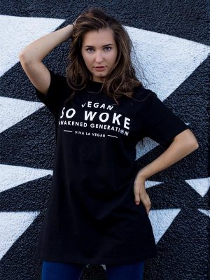 Longline Unisex Skater Tshirt  / Women's Dress : So Woke - Awakened Generation