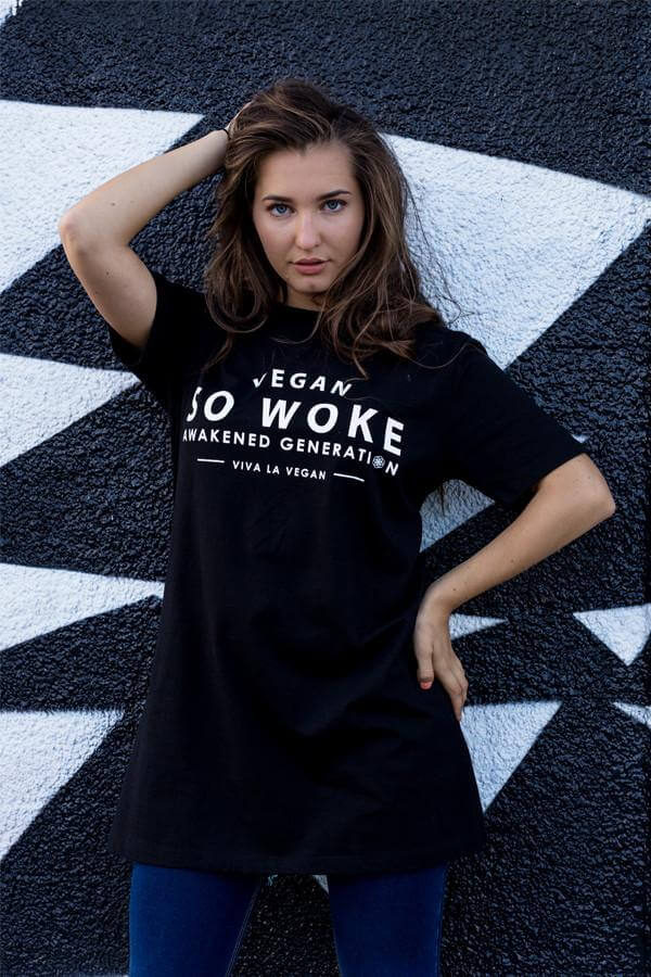 Longline Unisex Skater Tshirt  / Women's Dress : So Woke - Awakened Generation