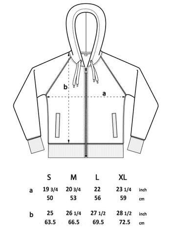 zip hoodie spec