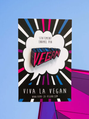 28mm Statement Enamel Pin : VEGAN Perspective by eco ethical brand Viva La Vegan