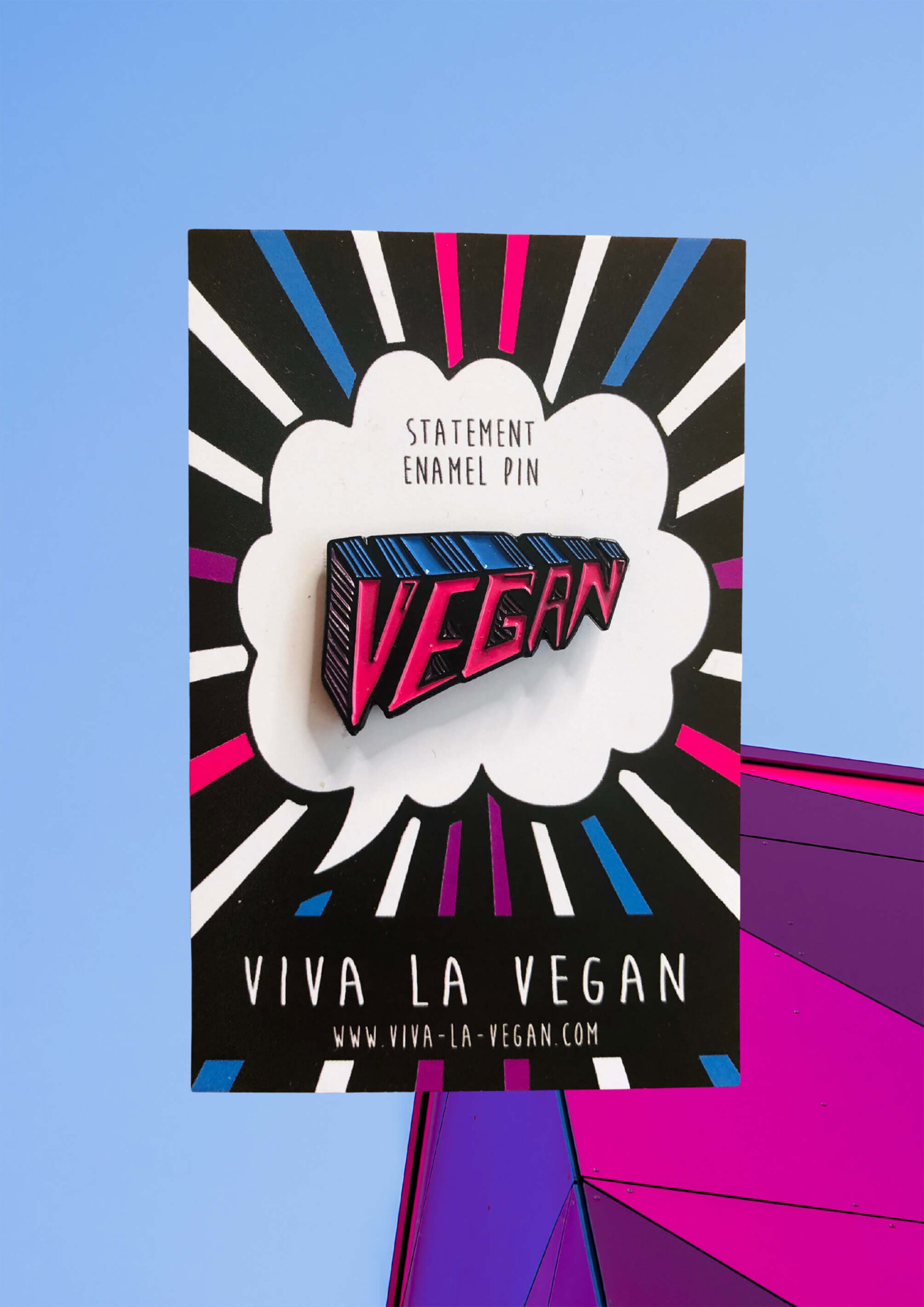 28mm Statement Enamel Pin : VEGAN Perspective by eco ethical brand Viva La Vegan