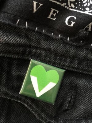 VEGAN SINGLES Square Badge