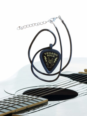 Vegan Plectrum necklace holder by eco-ethical brand Viva La Vegan