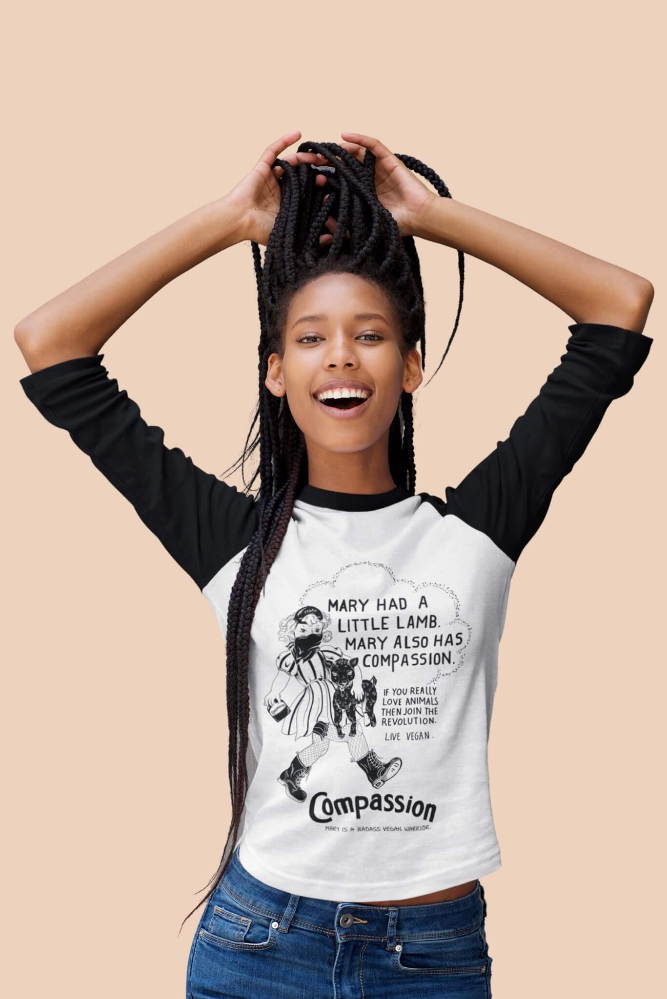 Vegan T-Shirt Mary had a little lamb 100% organic Viva La Vegan