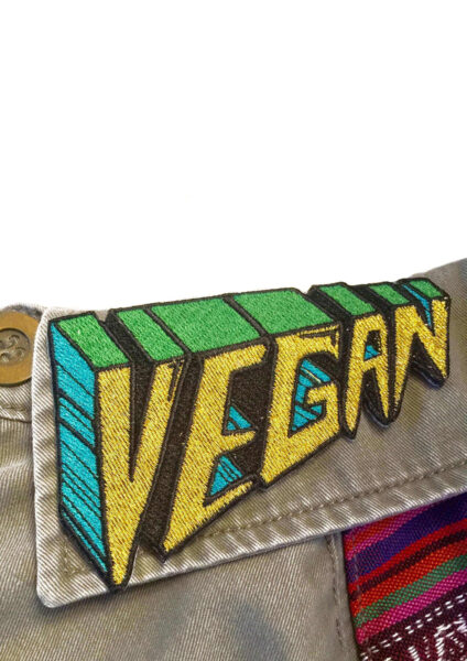 Embroidered Patch - VEGAN perspective Gold