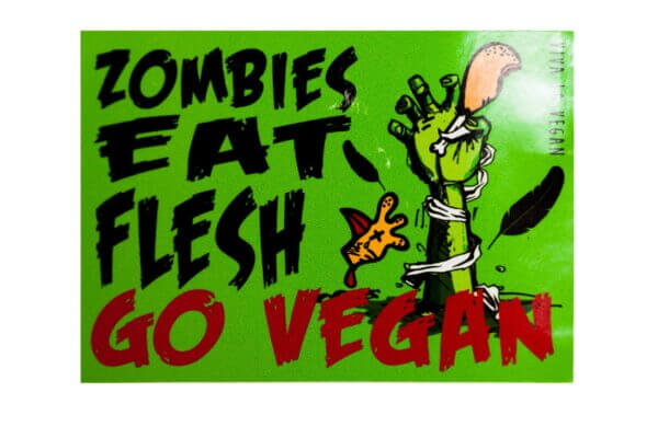 Window Sticker- Zombies Eat Flesh 10 x 7 cm