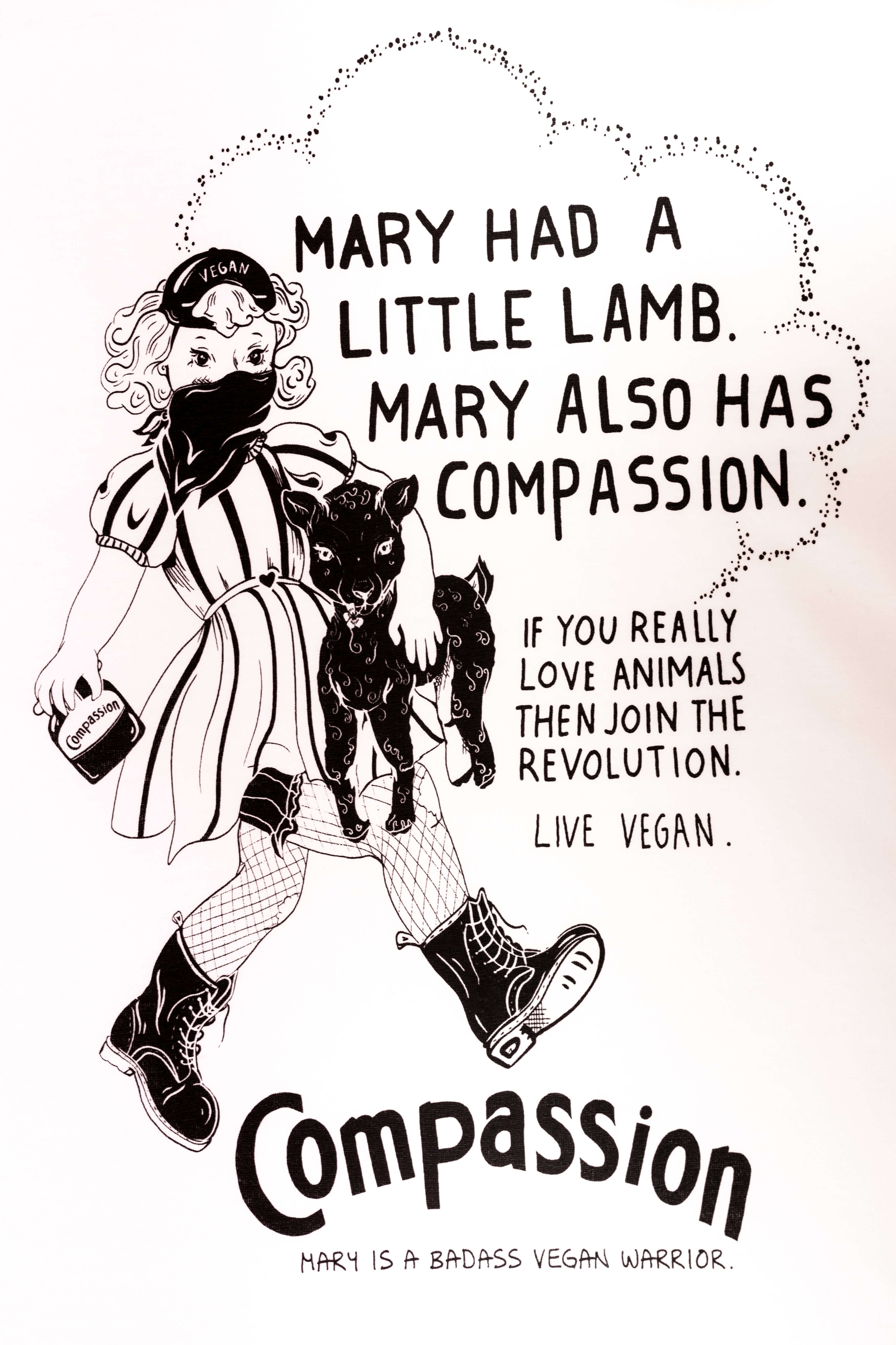 Unisex Baseball Tshirt: Mary Had A Little Lamb- REBEL