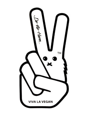 Vinyl Vegan Sticker - VLV Signature Finger Bunny