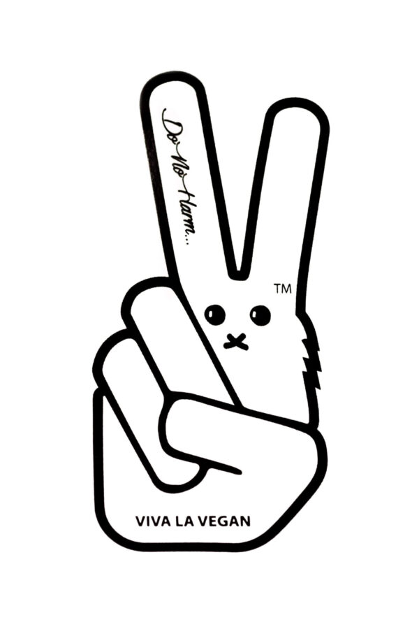 Vinyl Vegan Sticker - VLV Signature Finger Bunny