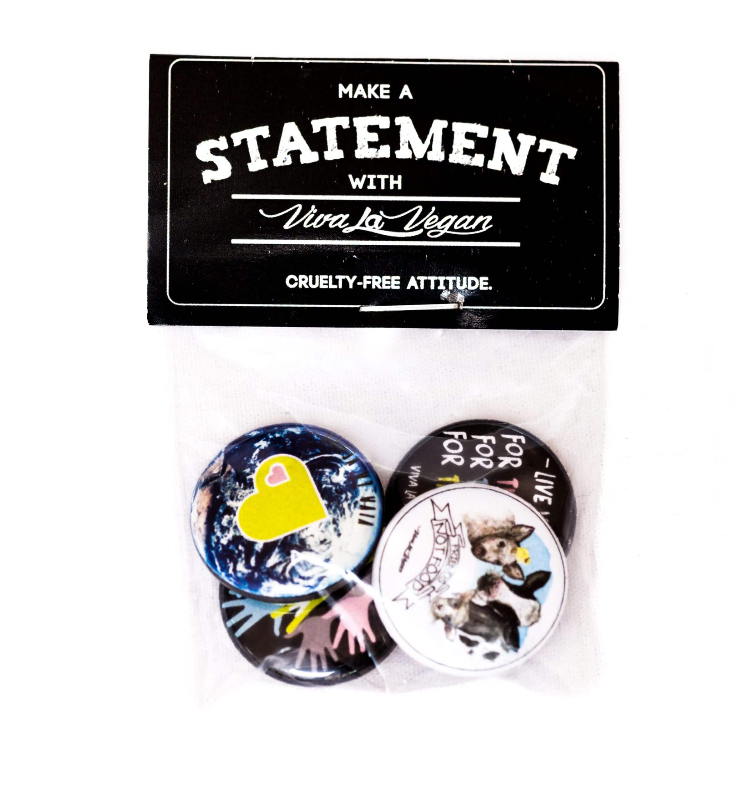 Badge Pack  x 4: Vegan For The...