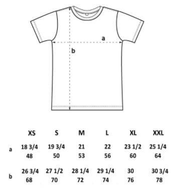 unisex tshirt spec