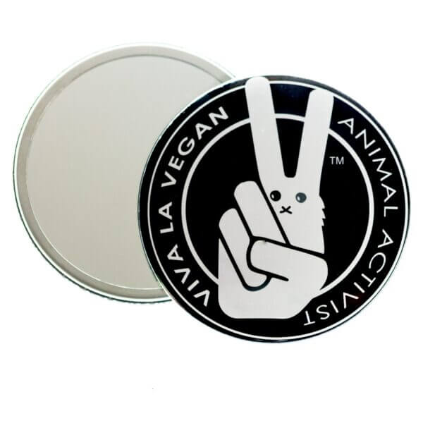 Pocket Mirror : VLV Signature Logo. Animal Activist