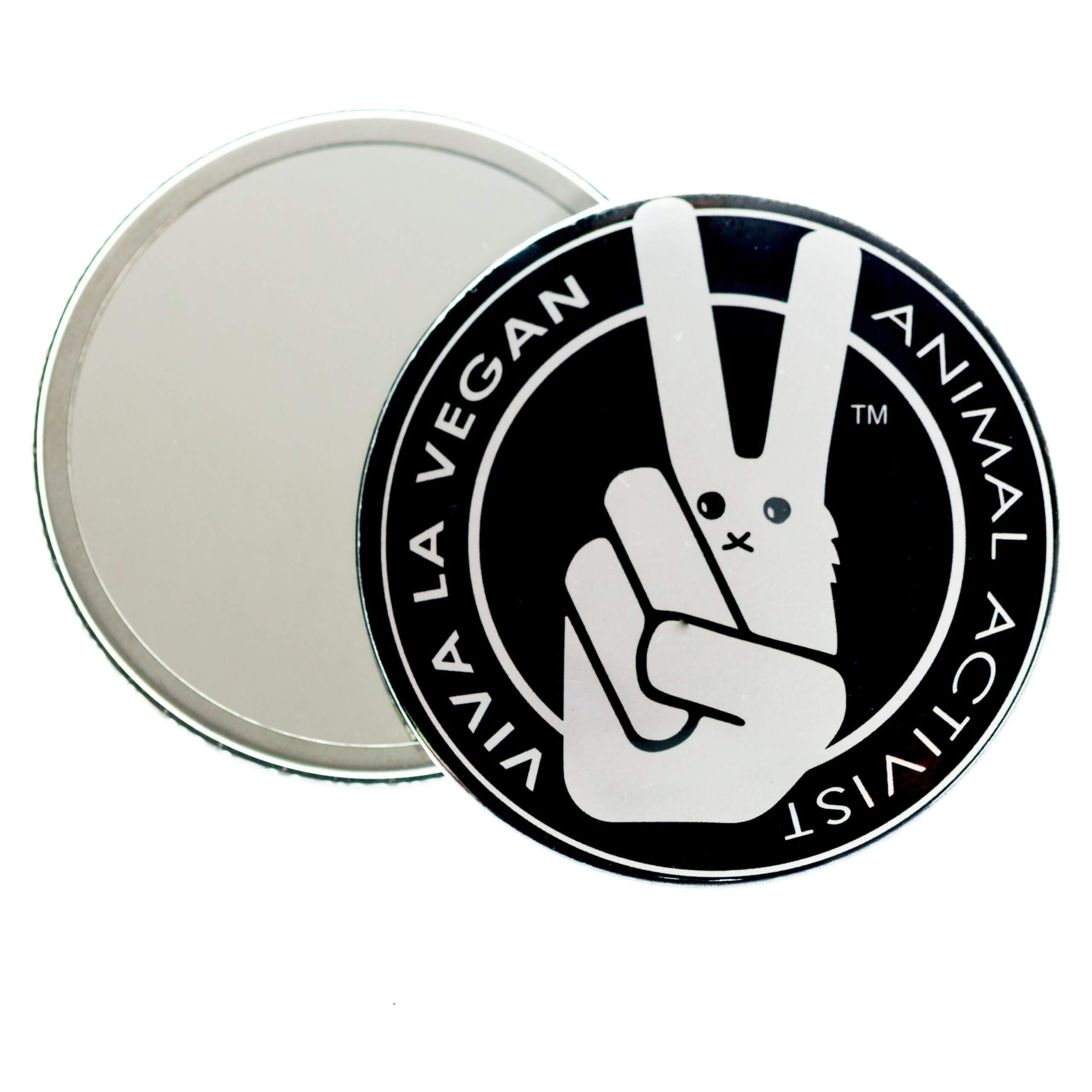 Pocket Mirror : VLV Signature Logo. Animal Activist