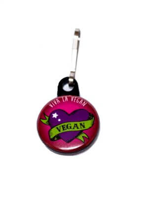 Zip Pull : Vegan Heart