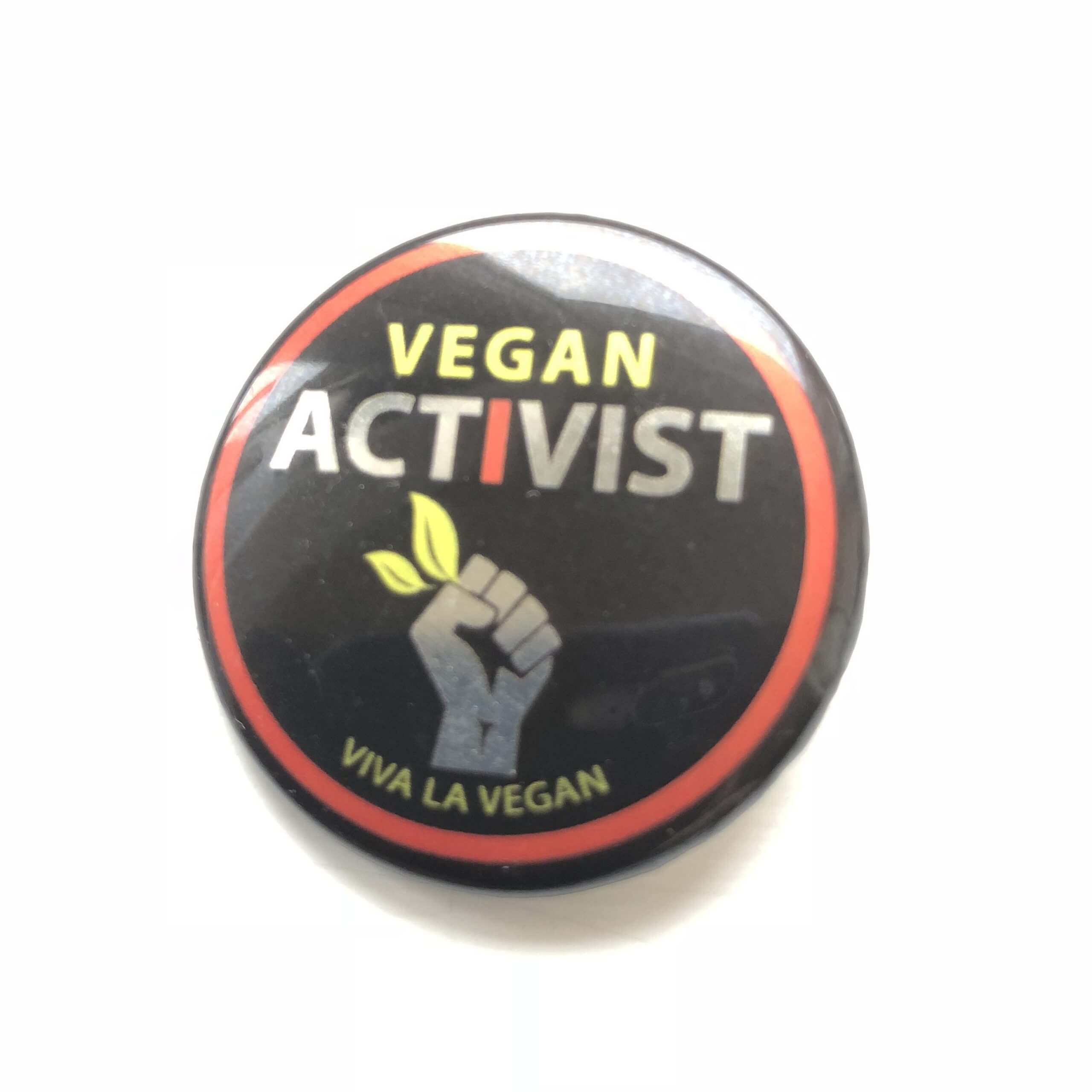 38mm Metallic Badge: Vegan Activist