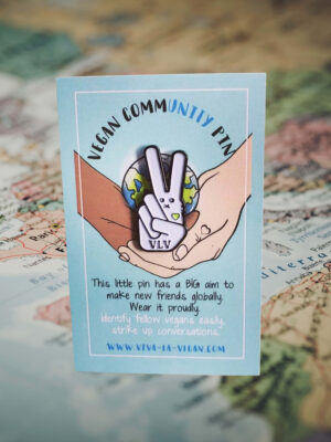 28mm Statement Enamel Pin: VEGAN CommUNITY by eco-ethical brand Viva La Vegan