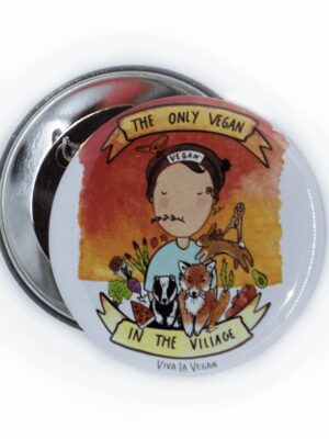 badge only vegan in village