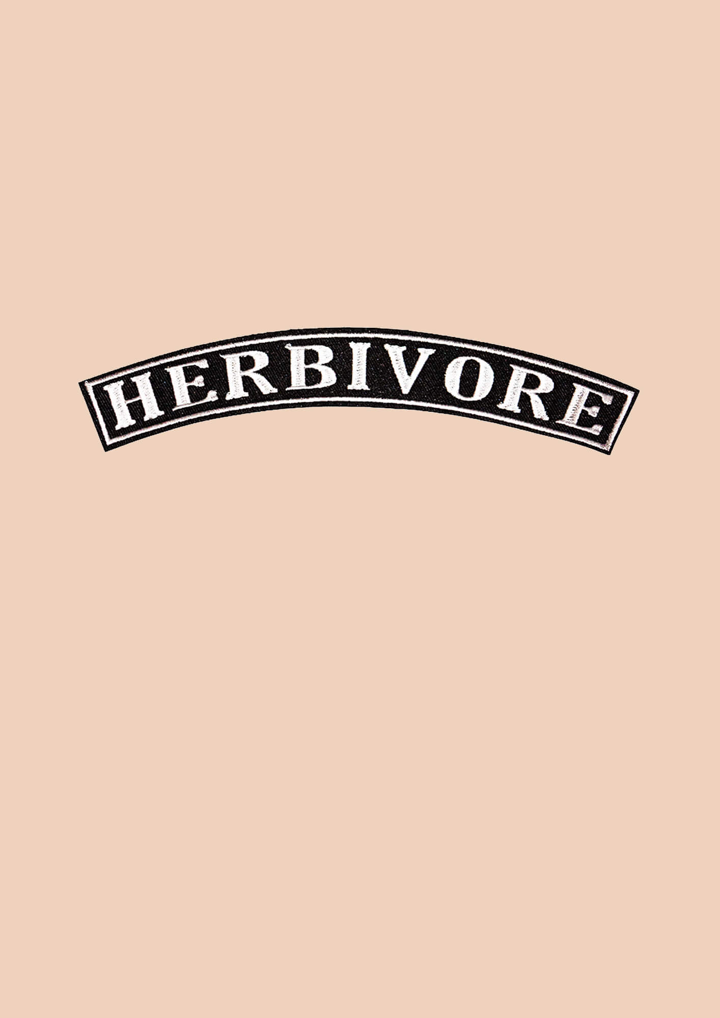 Herbivore embroidered patch by eco-ethical brand Viva la Vegan