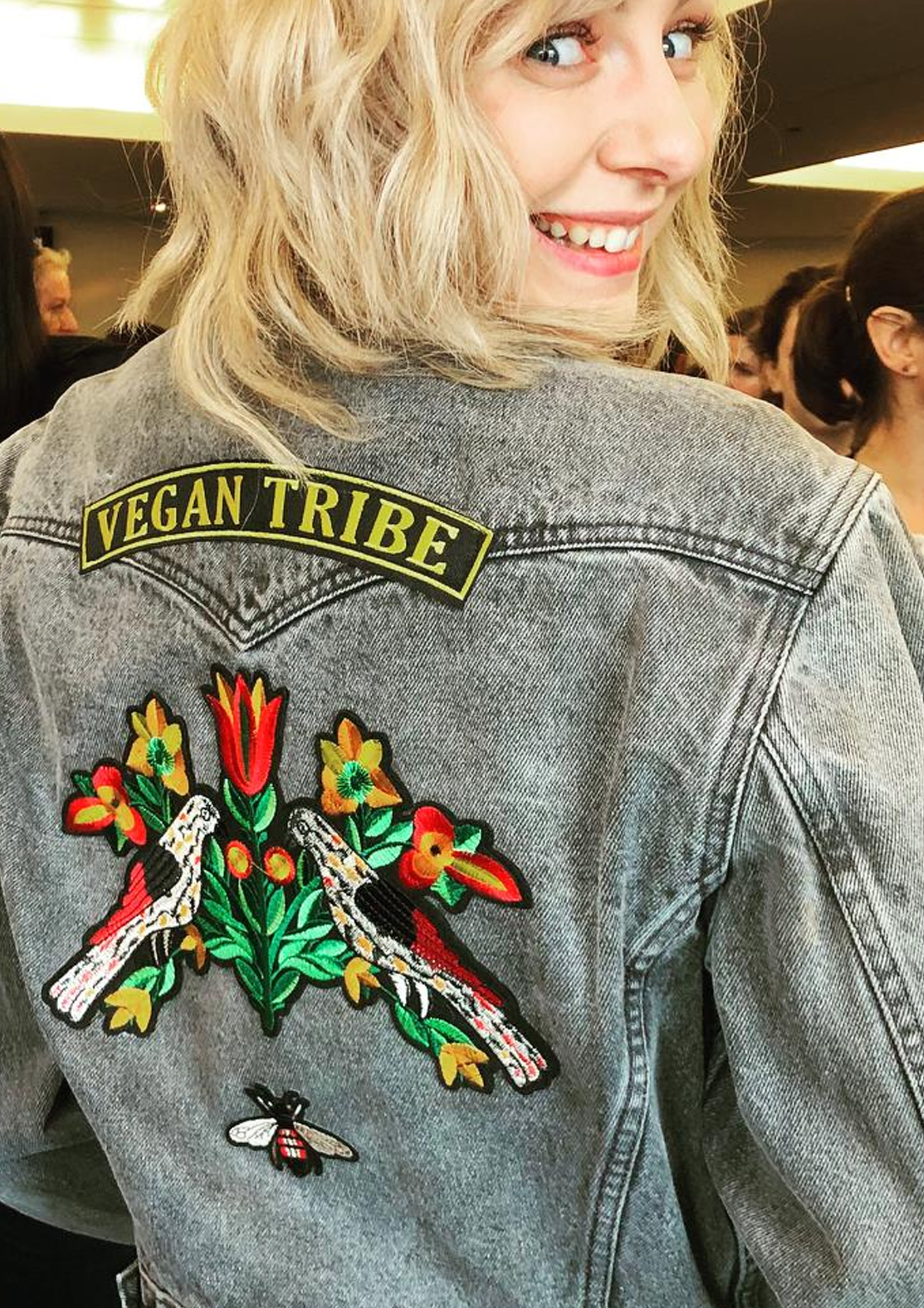 Vegan Tribe patch in black and yellow by eco-ethical brand Viva La Vegan