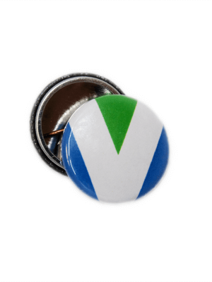 25mm Statement Badge: Vegan Flag