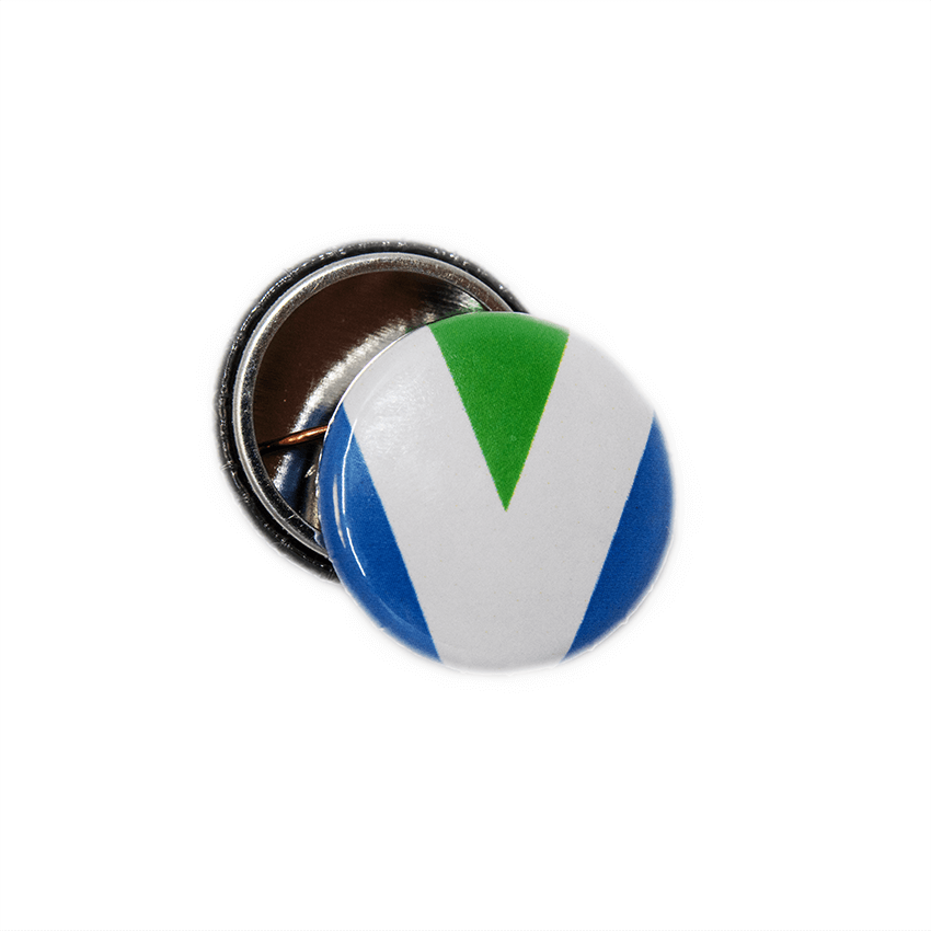 25mm Statement Badge: Vegan Flag
