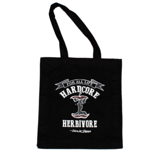 Hardcore Herbivore Black Organic Canvas Shopper