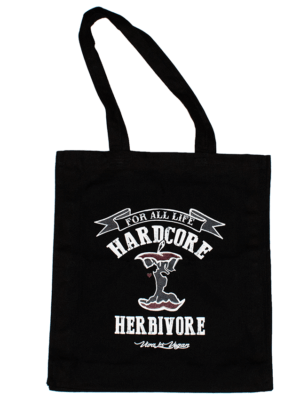 Hardcore Herbivore Black Organic Canvas Shopper