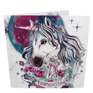 Greetings Card: Cosmic Vegan