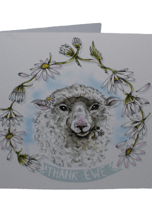 vegan card thank ewe