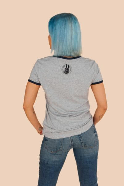 animal liberation grey tshirt back