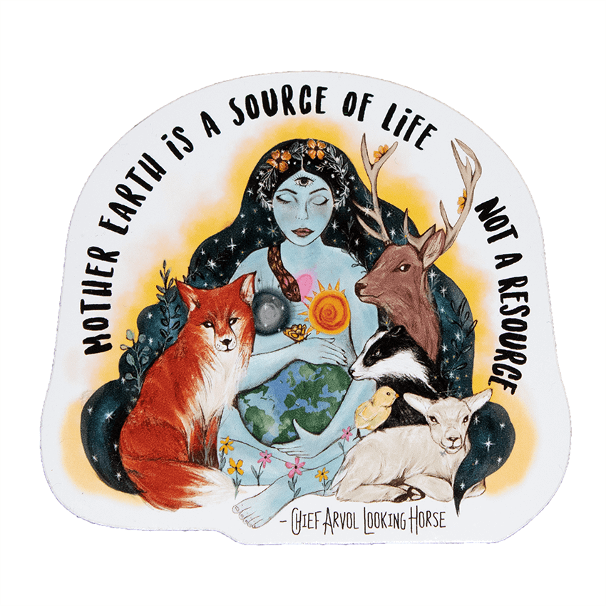 Vinyl Vegan Sticker - Mother Earth is a Source Of Life