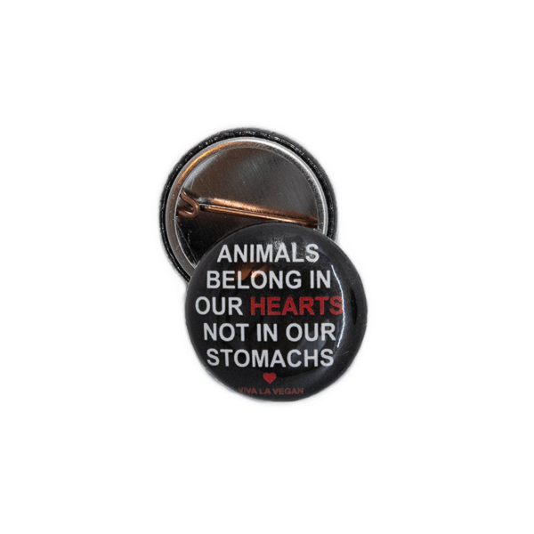 25 mm Statement Badge: Animals Belong In Our Hearts