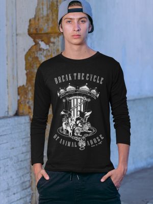 Unisex longsleeve tshirt. Break the cycle of animal abuse by eco-ethical brand Viva La Vegan