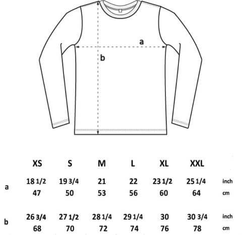 longsleeve t shirt spec