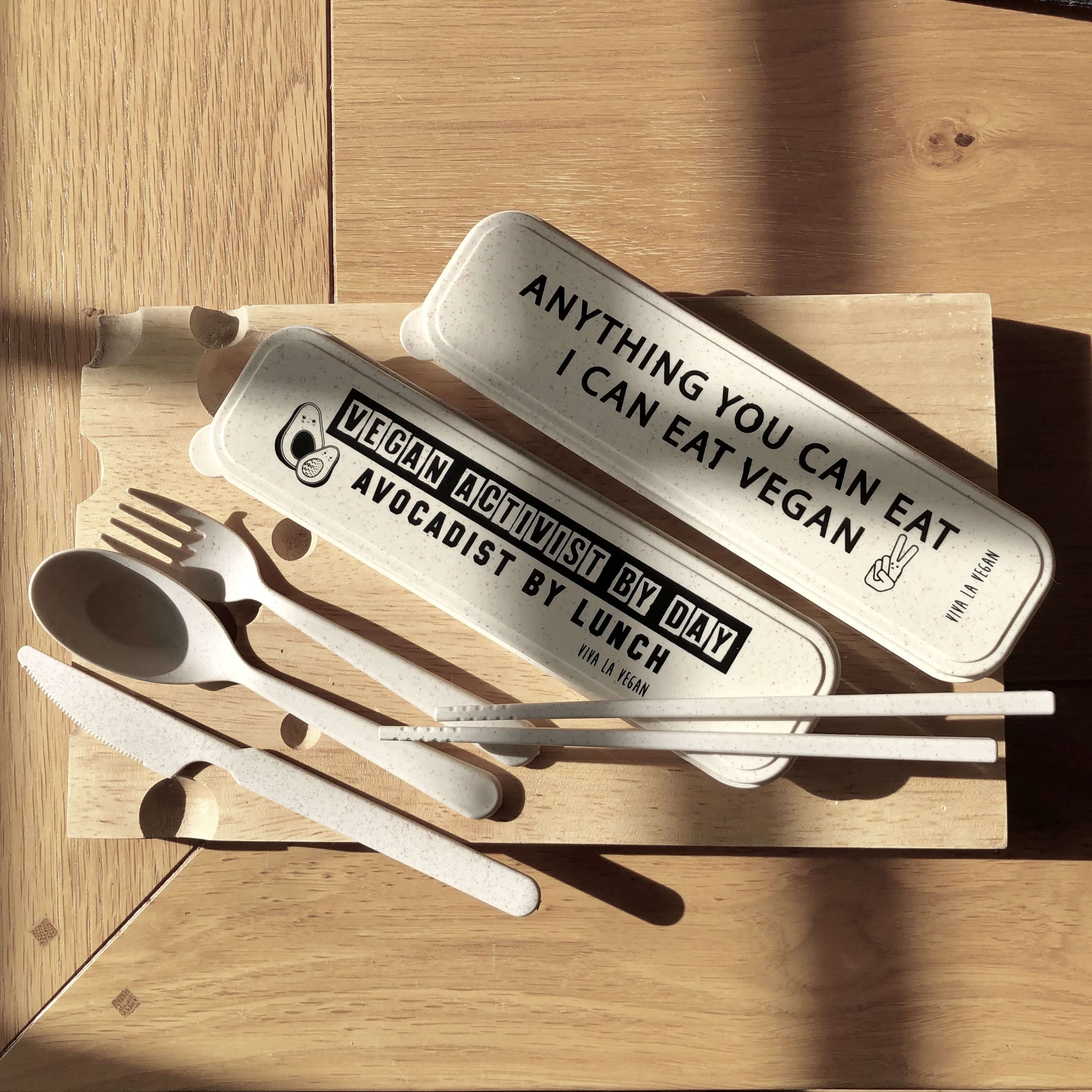 Reusable wheat cutlery set: Avocadist