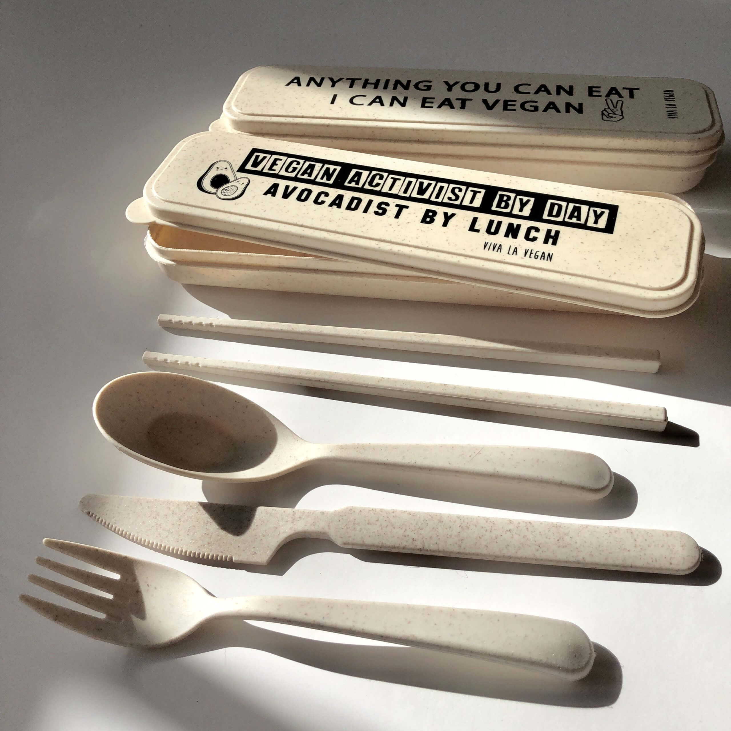 Reusable wheat cutlery set: Avocadist