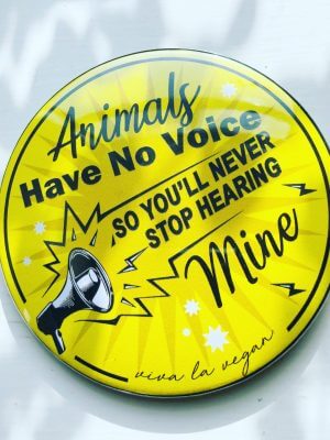 76 mm Big Impact Badge: Animals have no voice