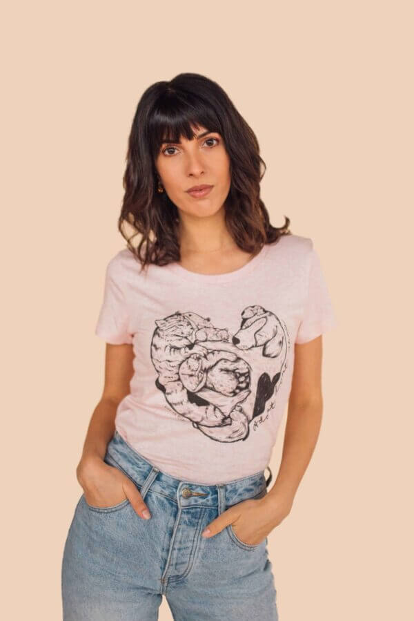 adopt don't shop ladies t shirt