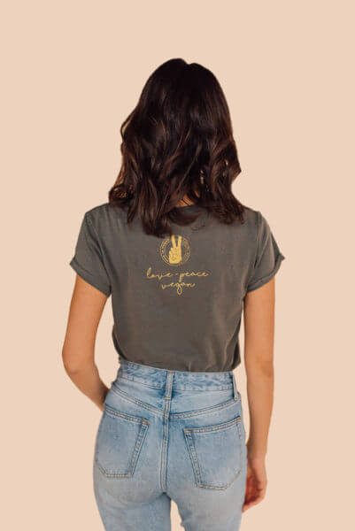 love peace vegan t shirt