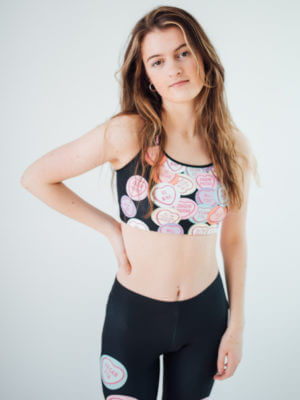 Joaquin Phoenix love hearts sport bra